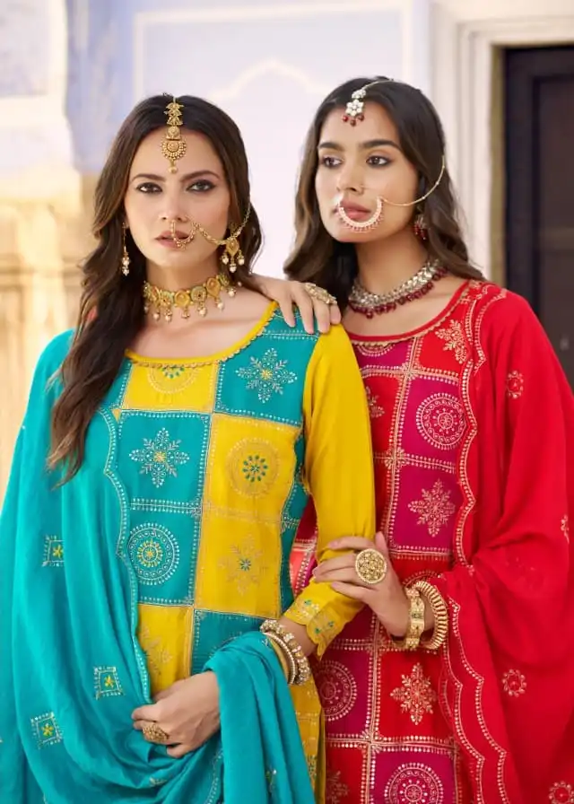 Rangoon Albeli Vol 2 Silk Kurti Pant Dupatta Diwali Collection