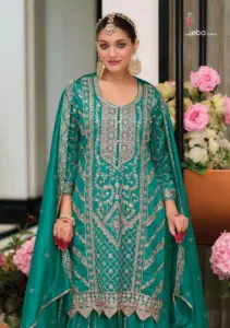 Eba Preet Vol 2 Heavy Silk Sharara Suit Diwali Collection 2025