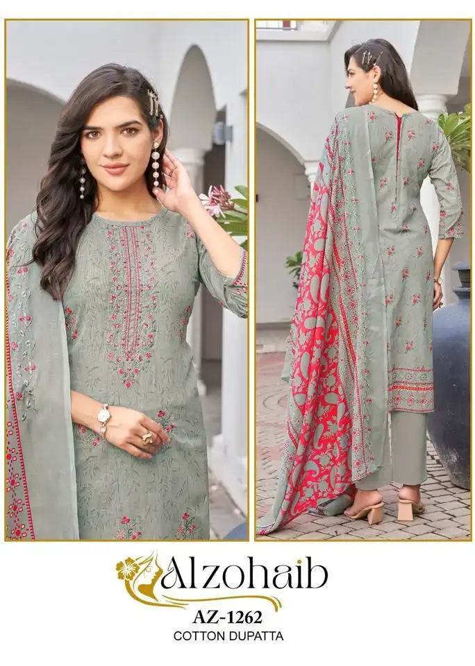 Alzohaib Mahima Pure Cotton Print Pakistani Suit Collection