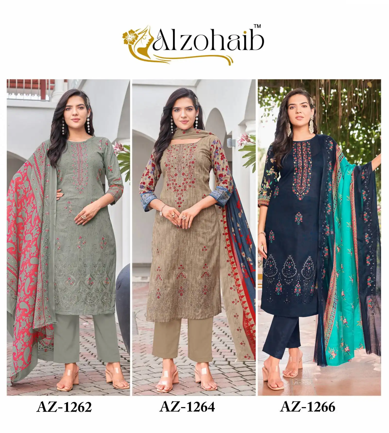 Alzohaib Mahima Pure Cotton Print Pakistani Suit Collection