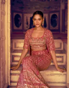 Sayuri Mehfil Georgette Indo Western With Embroidery Work