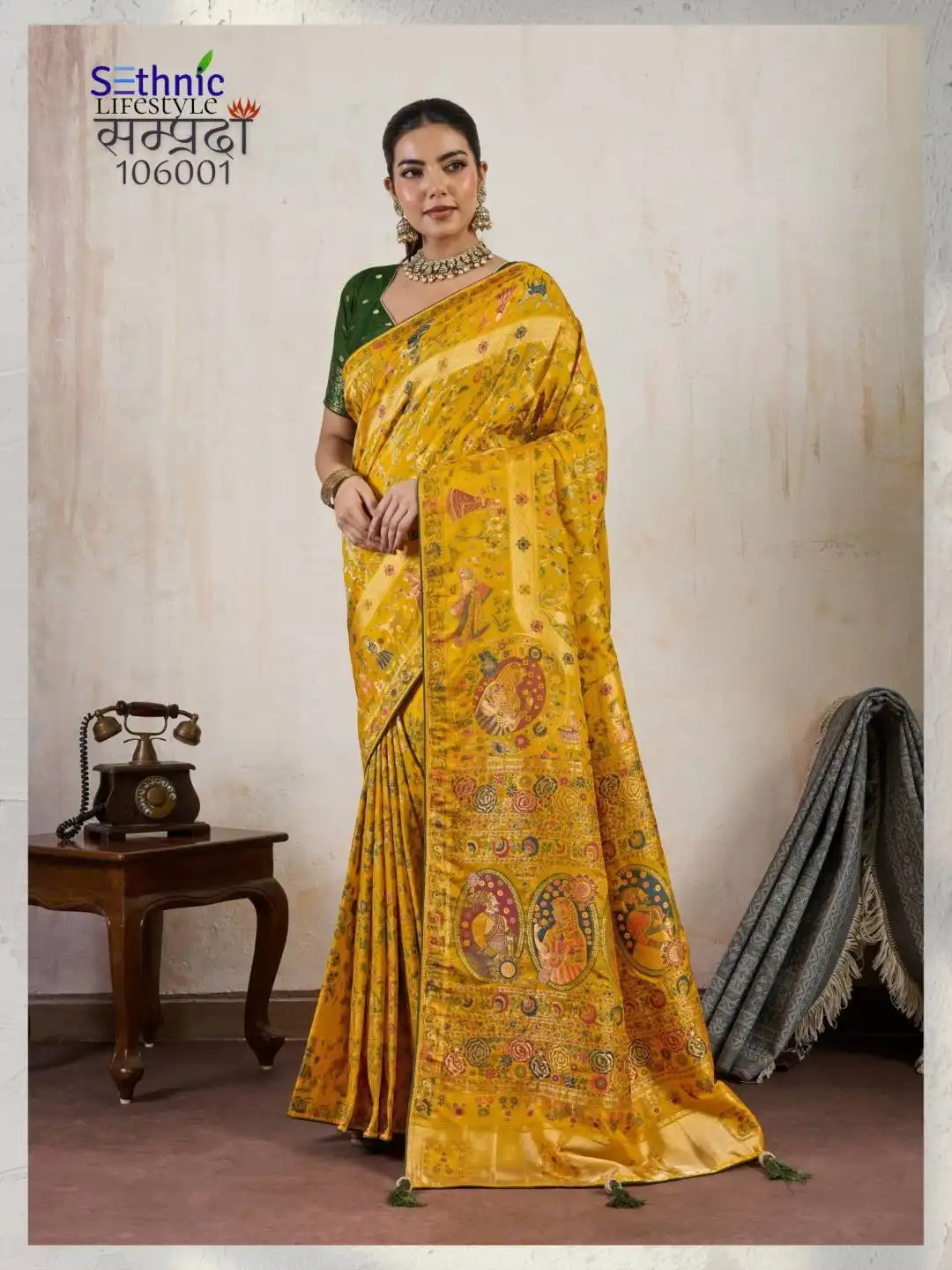 Sethnic Samprada Makhmal Soft Silk Sari Wedding Collection