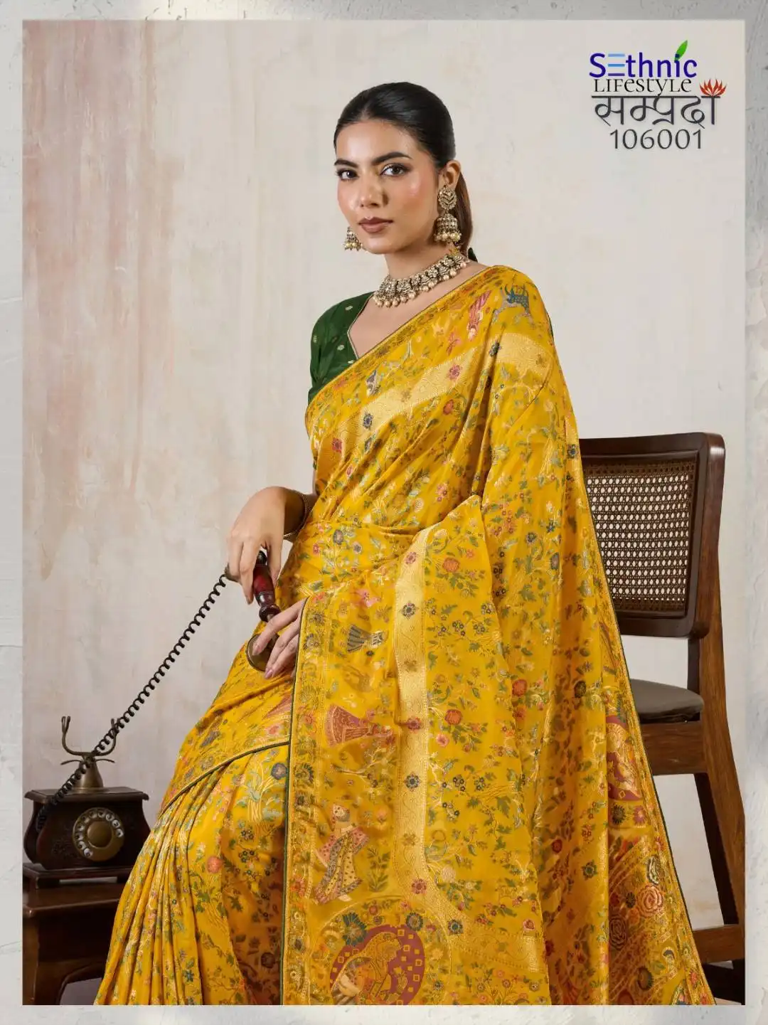 Sethnic Samprada Makhmal Soft Silk Sari Wedding Collection