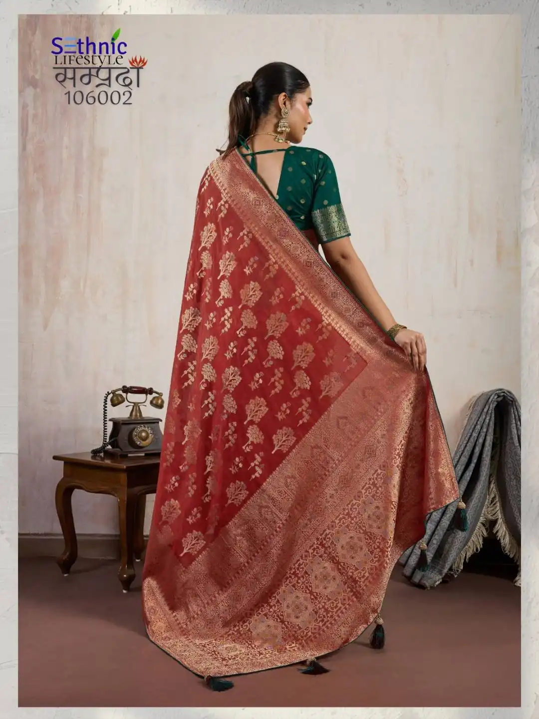 Sethnic Samprada Makhmal Soft Silk Sari Wedding Collection