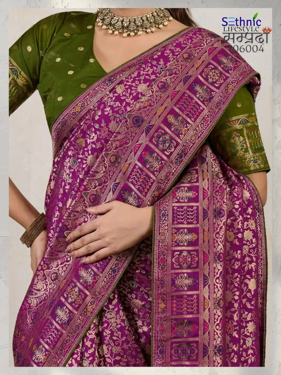 Sethnic Samprada Makhmal Soft Silk Sari Wedding Collection