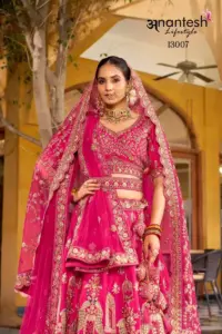 Anantesh Vol 3 Pink Silk Wedding Bridal Lehenga Choli 2025
