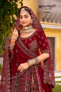 Anantesh Vol 3 Maroon Silk Wedding Bridal Lehenga Choli 2025