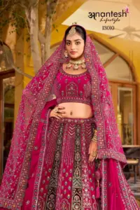 Anantesh Vol 3 Rani Pink Silk Lehenga Choli Bridal Collection