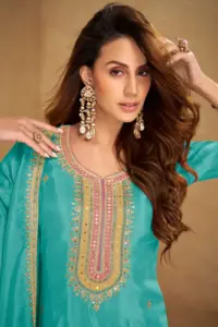Gulkayra Nusrat Shimmer Silk Sharara Suit Collection