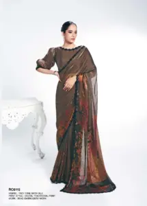Mahotsav Rang Chatkila 6100 Satin Silk Diwali Sari Below 3000