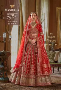 Manjulla Dulhan Vol 2 Bridal Tone Silk Lehenga Choli Under 15000