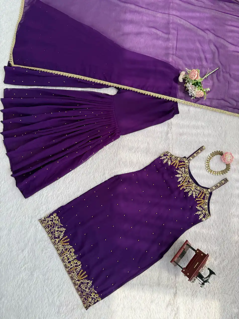 Deepika 1531 Georgette Sleeveless Sharara Suit Party Wear Collection