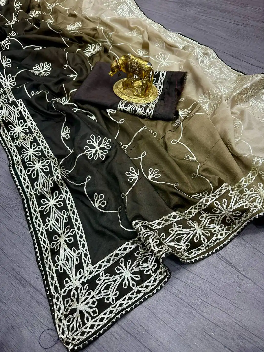 Karishma Vatika Pure Chinon Saree Collection Below 1000