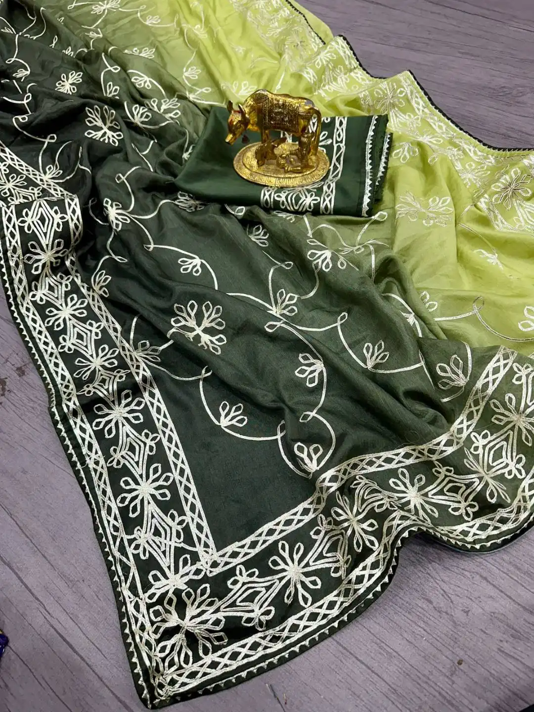 Karishma Vatika Pure Chinon Saree Collection Below 1000