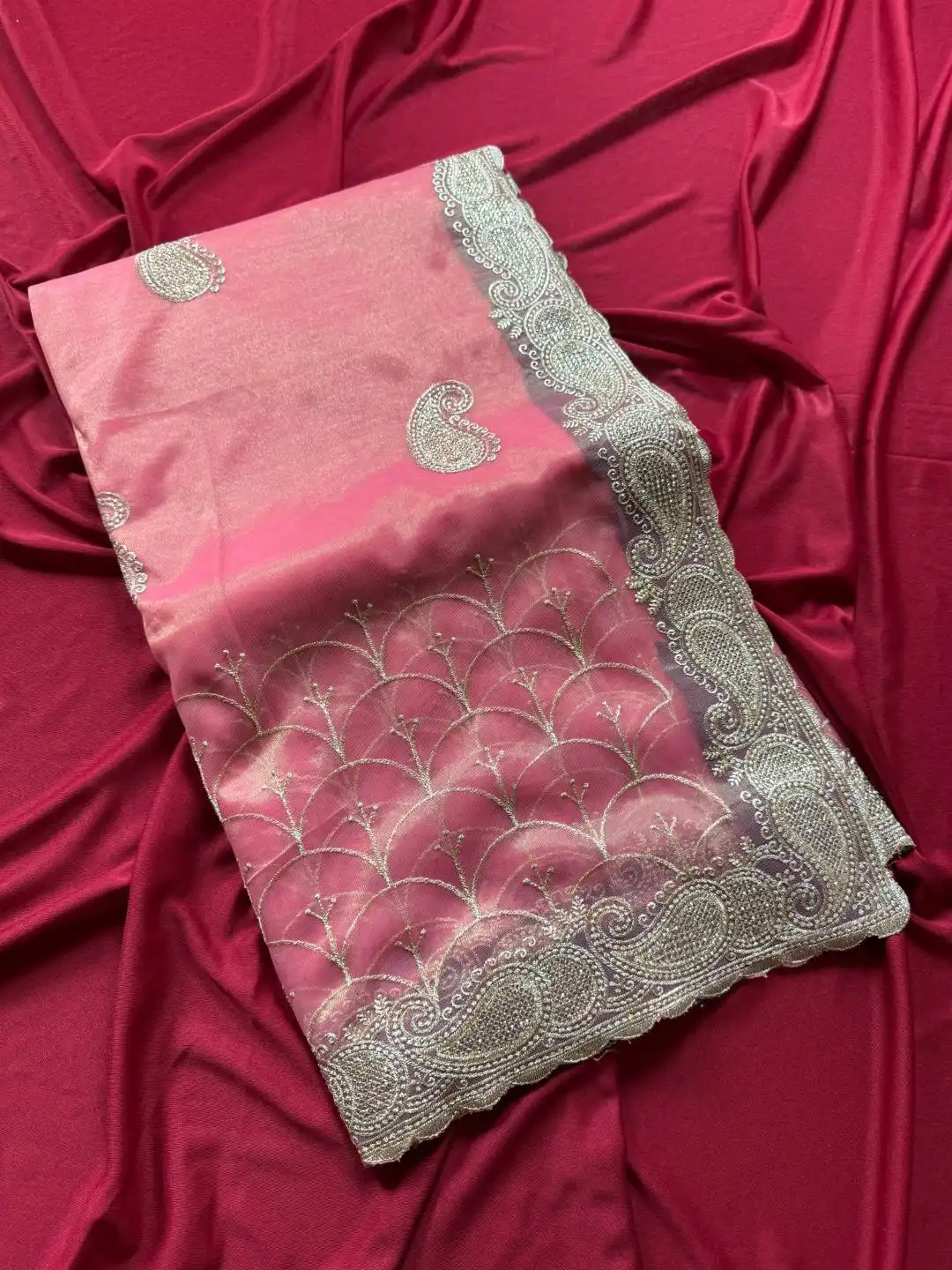 MHV Jinat Zari Tissue Silk Saree Festival Collection