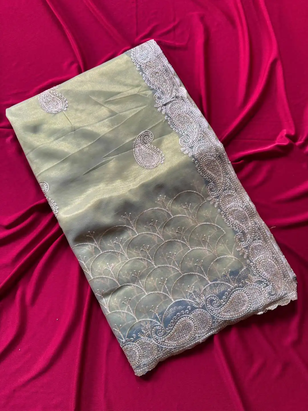 MHV Jinat Zari Tissue Silk Saree Festival Collection