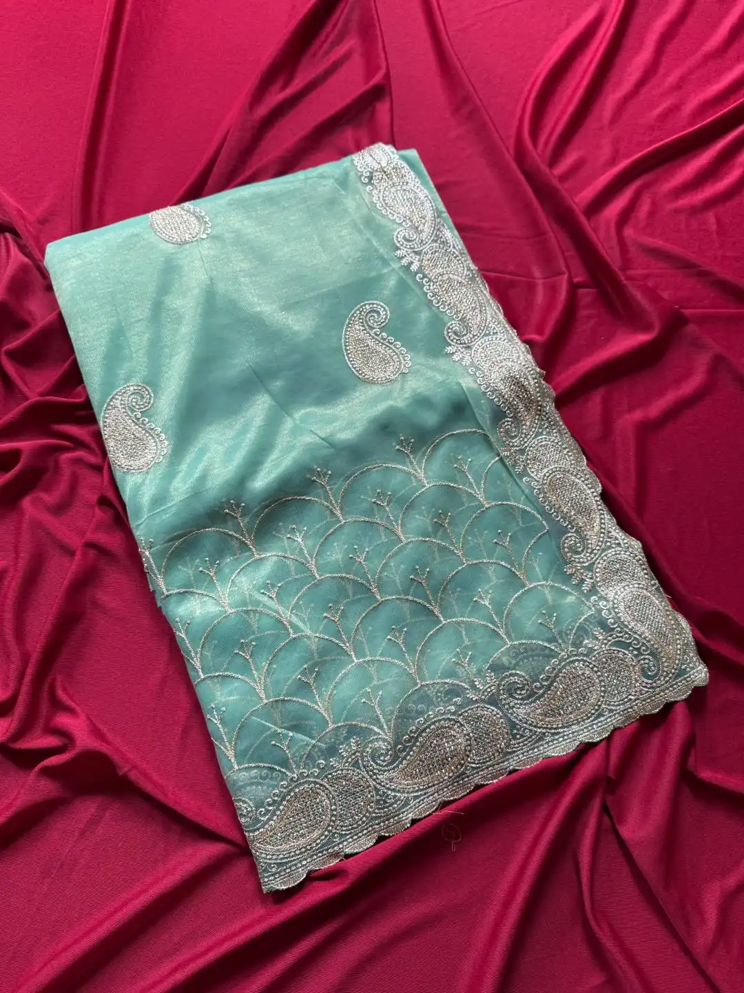 MHV Jinat Zari Tissue Silk Saree Festival Collection