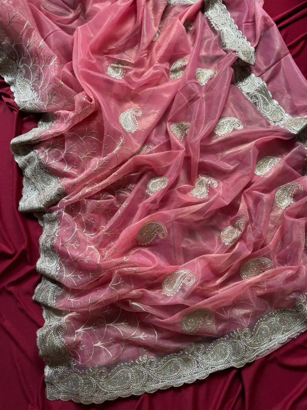 MHV Jinat Zari Tissue Silk Saree Festival Collection