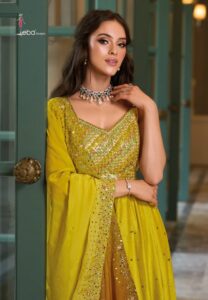 Eba Arisha Silk Designer Gown With Dupatta Collection