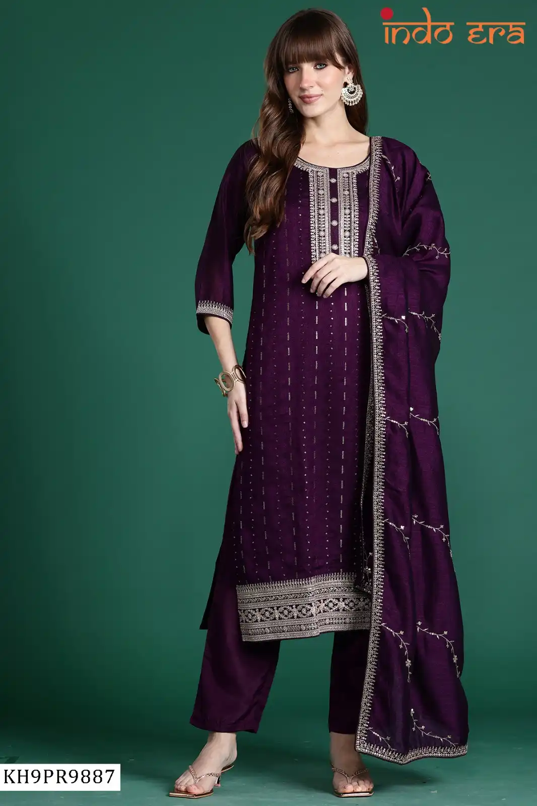 Indo Era 2564 Silk Readymade Dress Diwali Collection