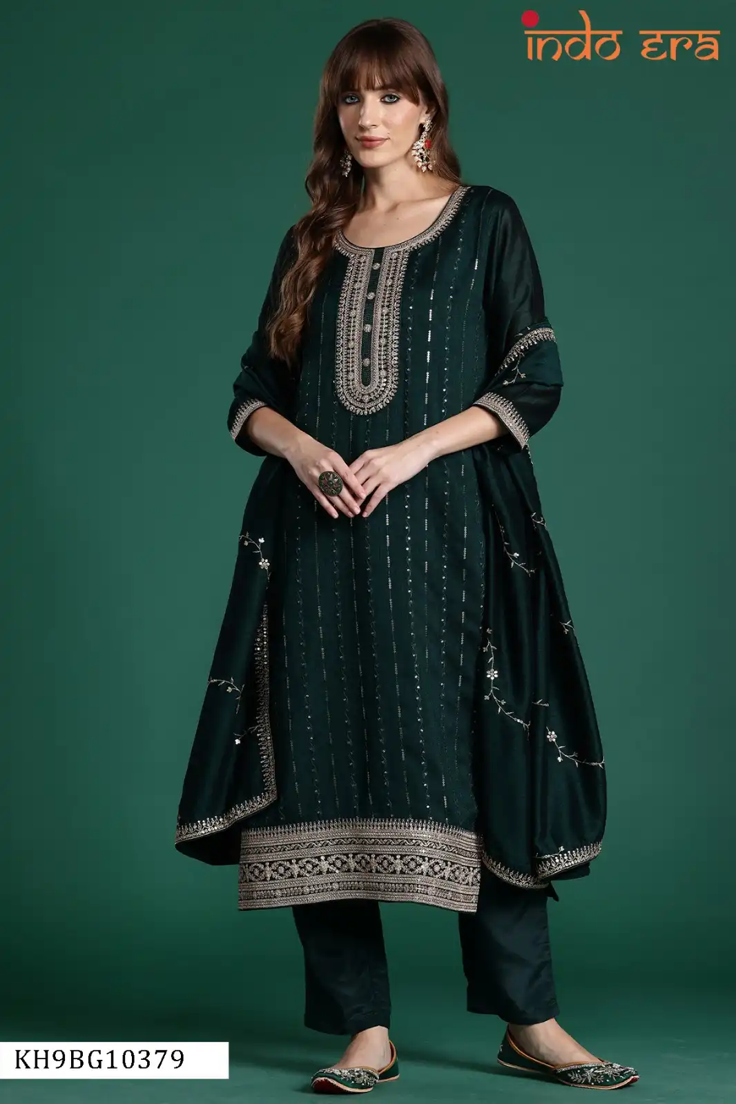 Indo Era 2564 Silk Readymade Dress Diwali Collection