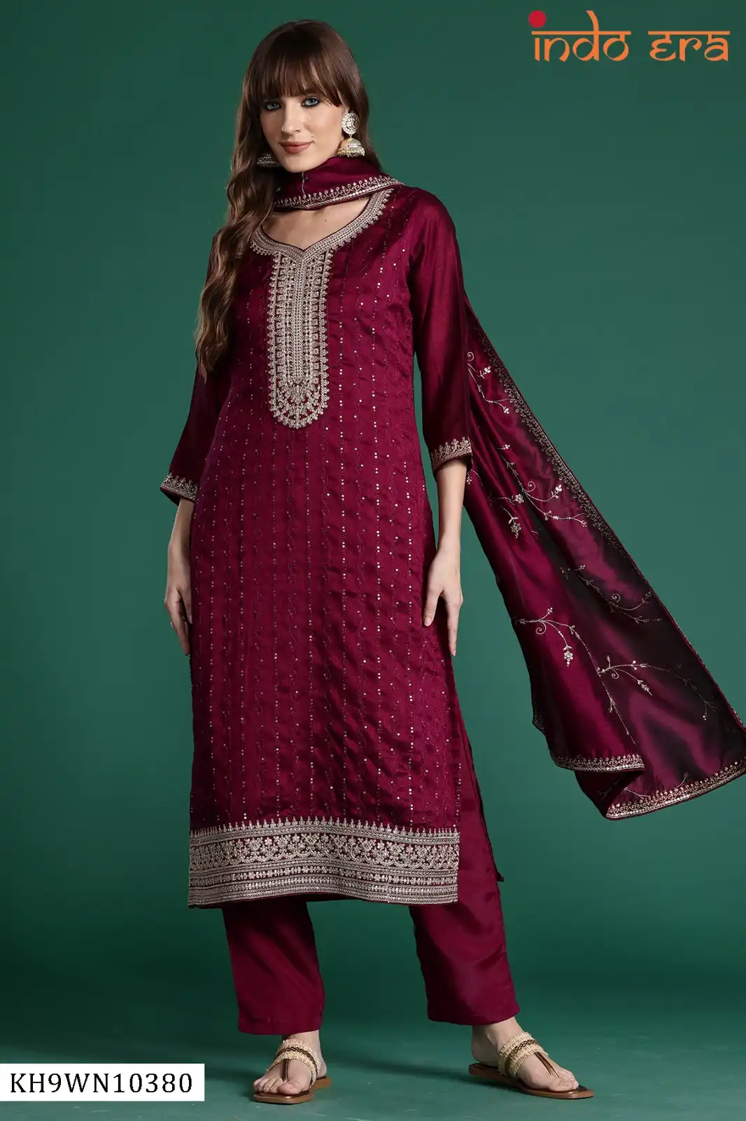 Indo Era 2564 Silk Readymade Dress Diwali Collection