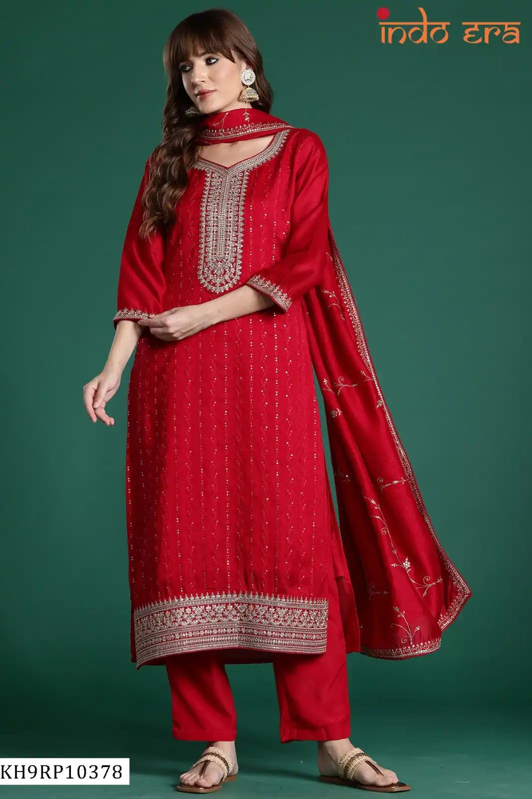 Indo Era 2564 Silk Readymade Dress Diwali Collection