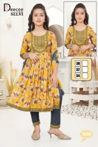 Deecee Selvi Rayon Printed Readymade Dress Below 1000