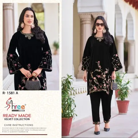 Shree R 1581 Velvet Pakistani Co Ord Collection