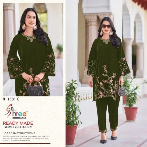Shree R 1581 Velvet Pakistani Co Ord Collection