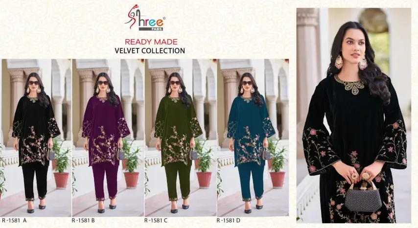 Shree R 1581 Velvet Pakistani Co Ord Collection