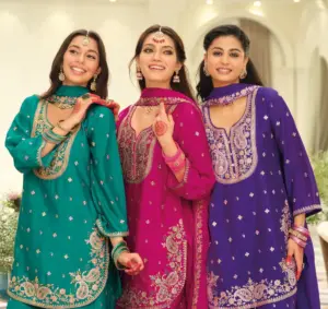 Eba Saaj Chinon Sharara Suit Diwali Collection
