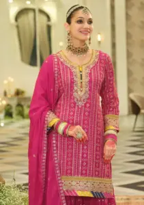 Eba Armani Vol 7 Chinon Sharara Suit With Embroidery