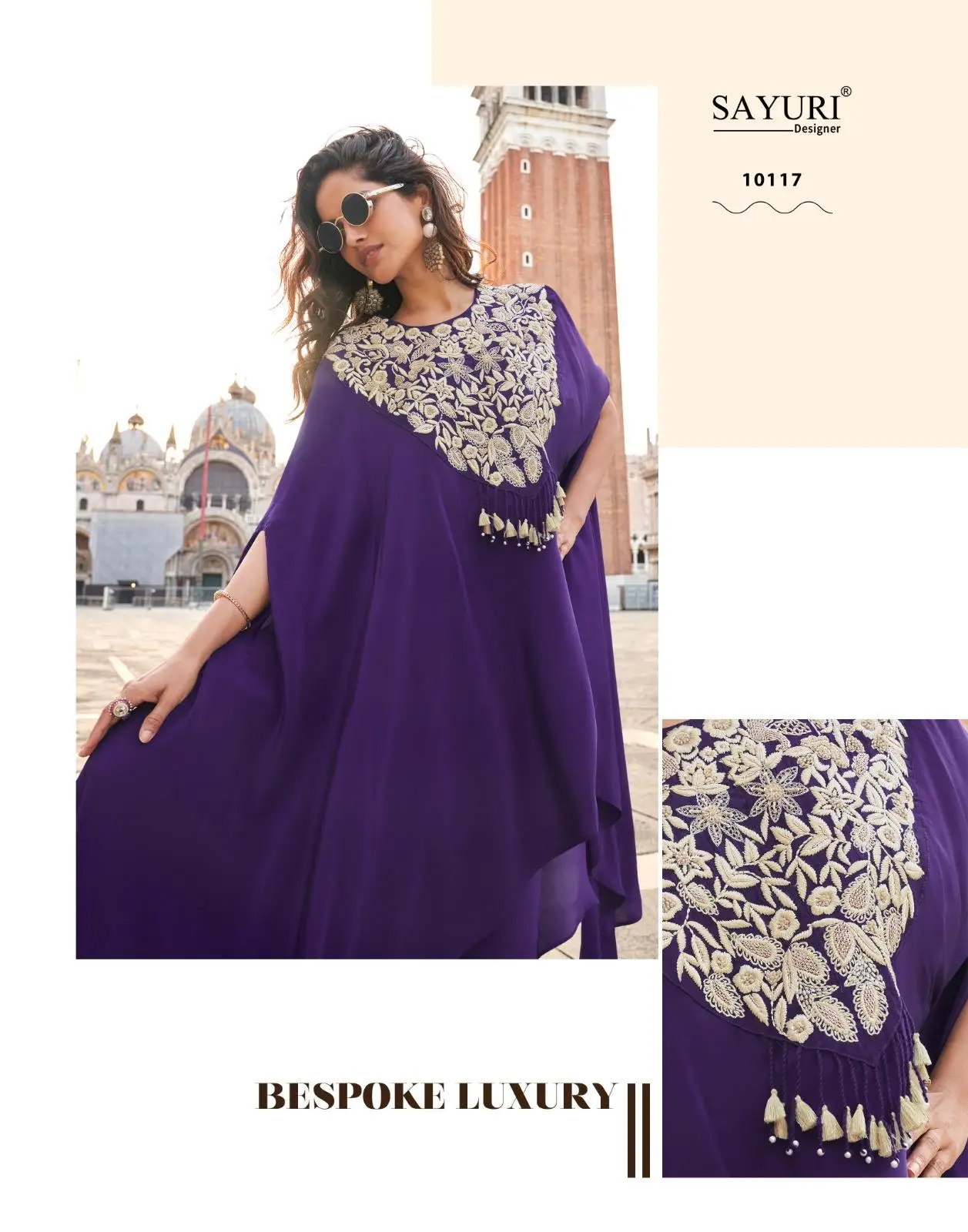 Sayuri Avika Crepe Silk Designer Indo Western Collection