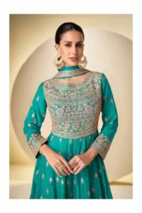 Gulkayra Rasbari Chinon Diwali Special Readymade Dress