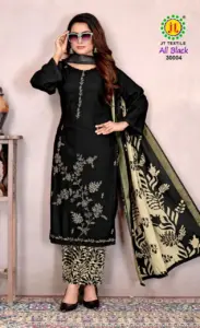 Jt All Black Vol 30 Rayon Dress Material Collection
