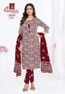 Ganpati Batik Vol 12 Cotton Printed Readymade Dress