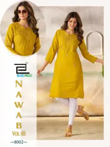 Blue Hills Nawab Vol 18 Rayon Kurti Collection Below 500