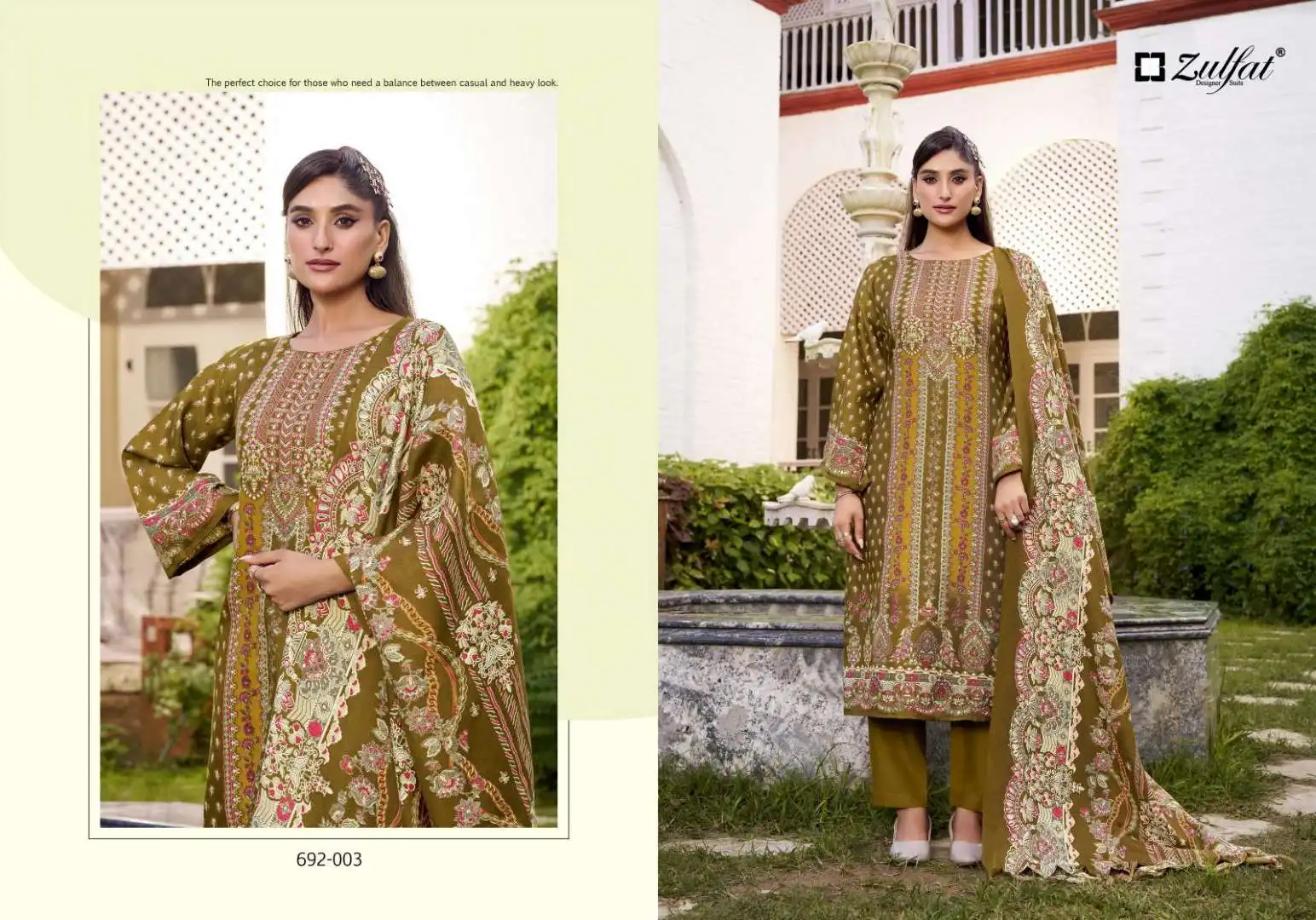 Zulfat Naaz Woolen Pashmina Dress Material Collection