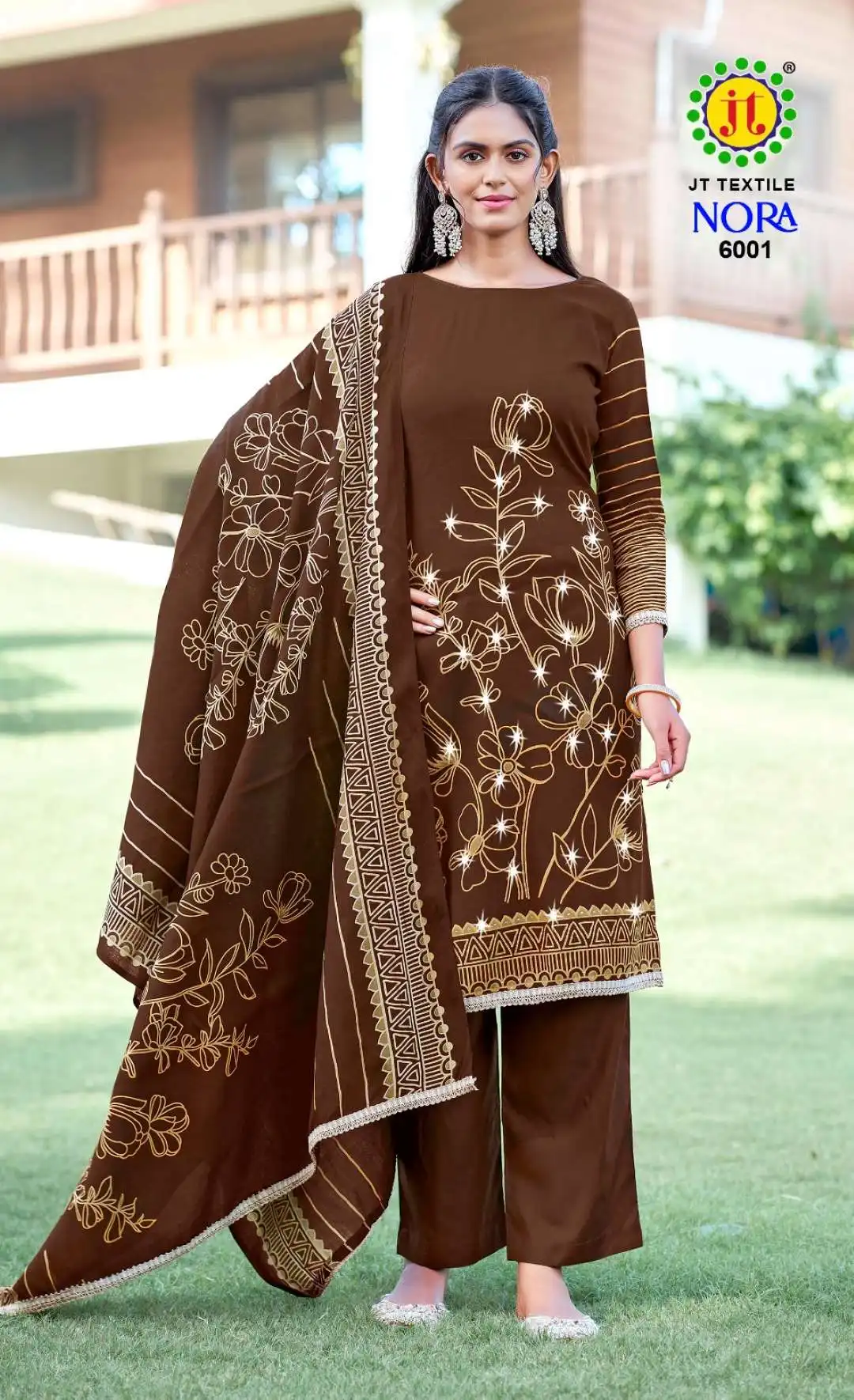 Jt Nora Vol 6 Rayon Designer Dress Material Collection