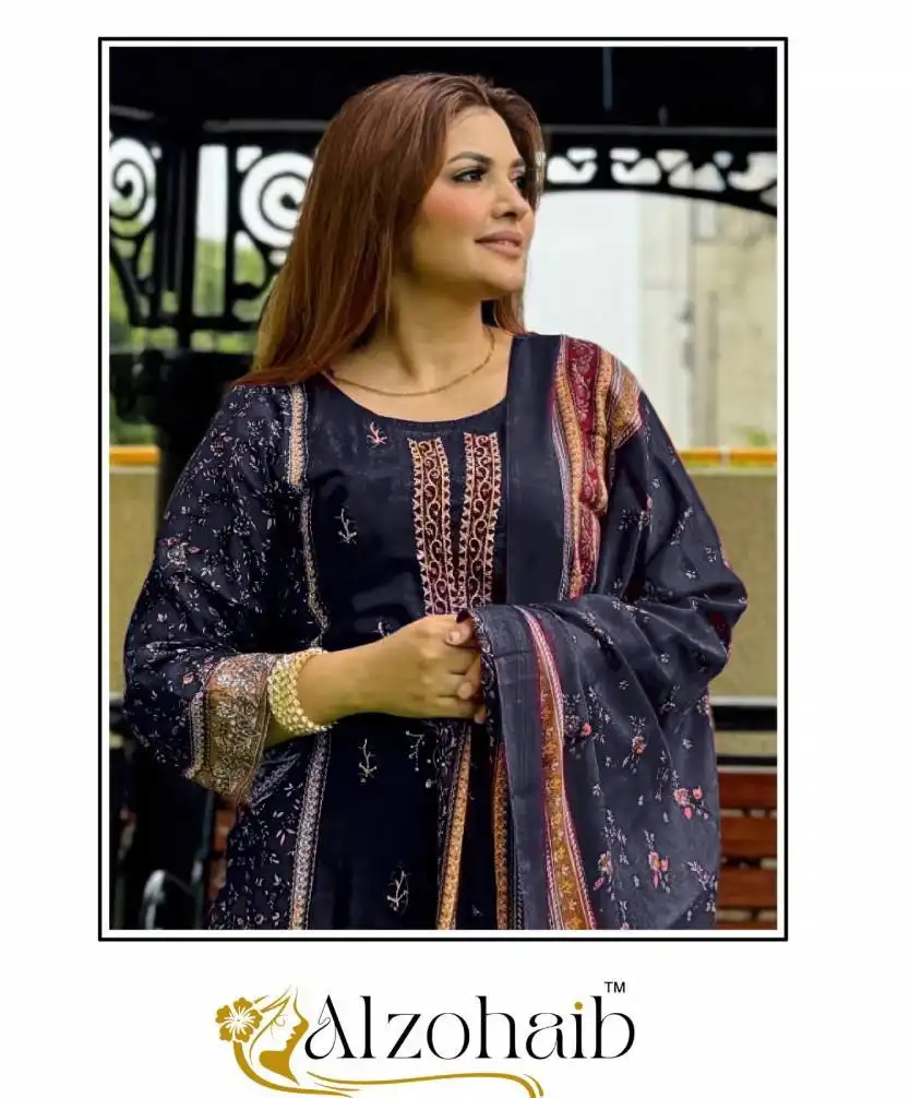 Alzohaib Az 1368 Cotton Printed Pakistani Salwar Kameez