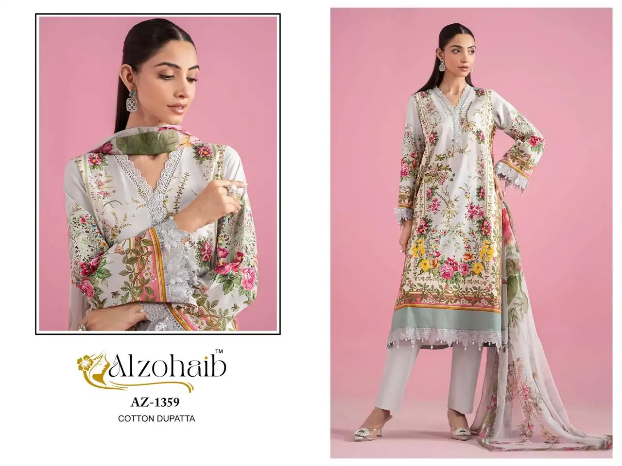 Alzohaib Inaaya Cotton Pakistani Salwar Suits Collection