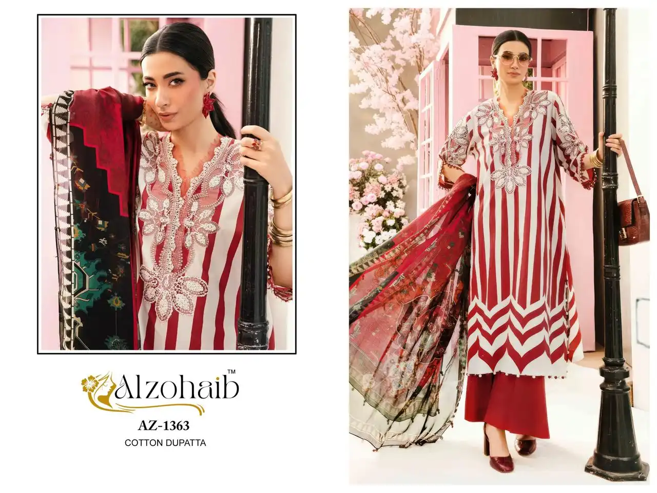 Alzohaib Inaaya Cotton Pakistani Salwar Suits Collection