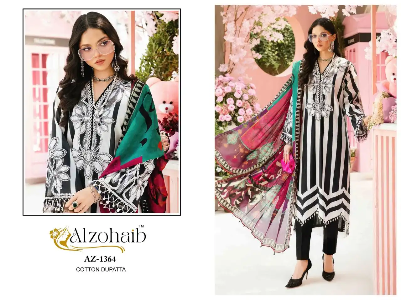 Alzohaib Inaaya Cotton Pakistani Salwar Suits Collection