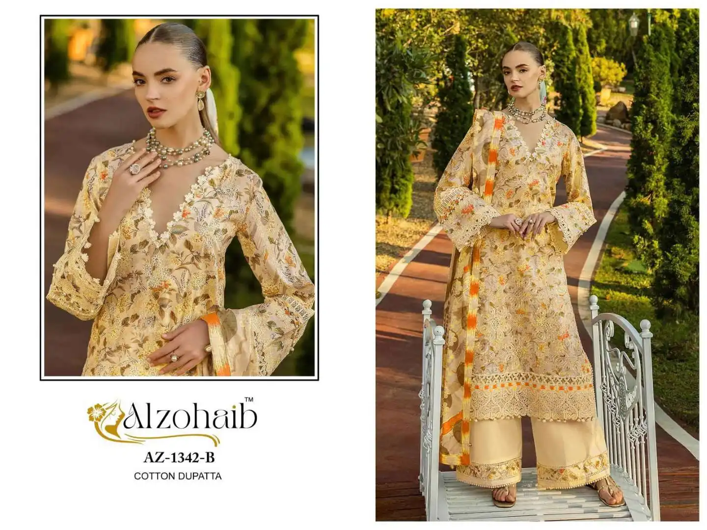 Alzohaib Az Cotton Printed Pakistani Salwar Suits Collection