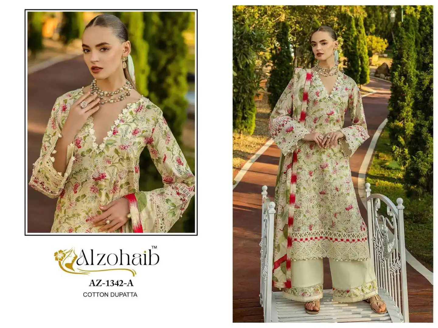 Alzohaib Az Cotton Printed Pakistani Salwar Suits Collection