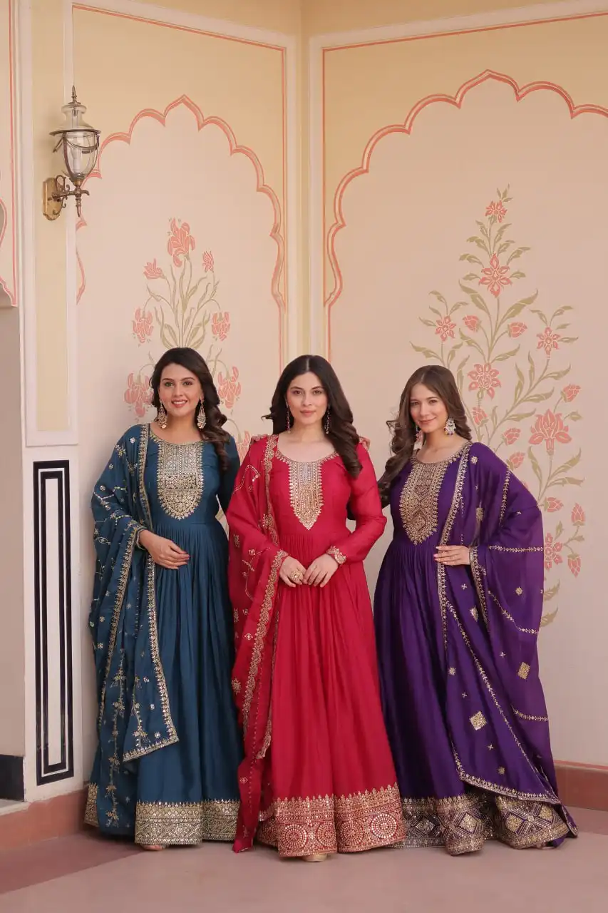 Mohini 9273 Georgette Gown Dupatta Diwali Collection
