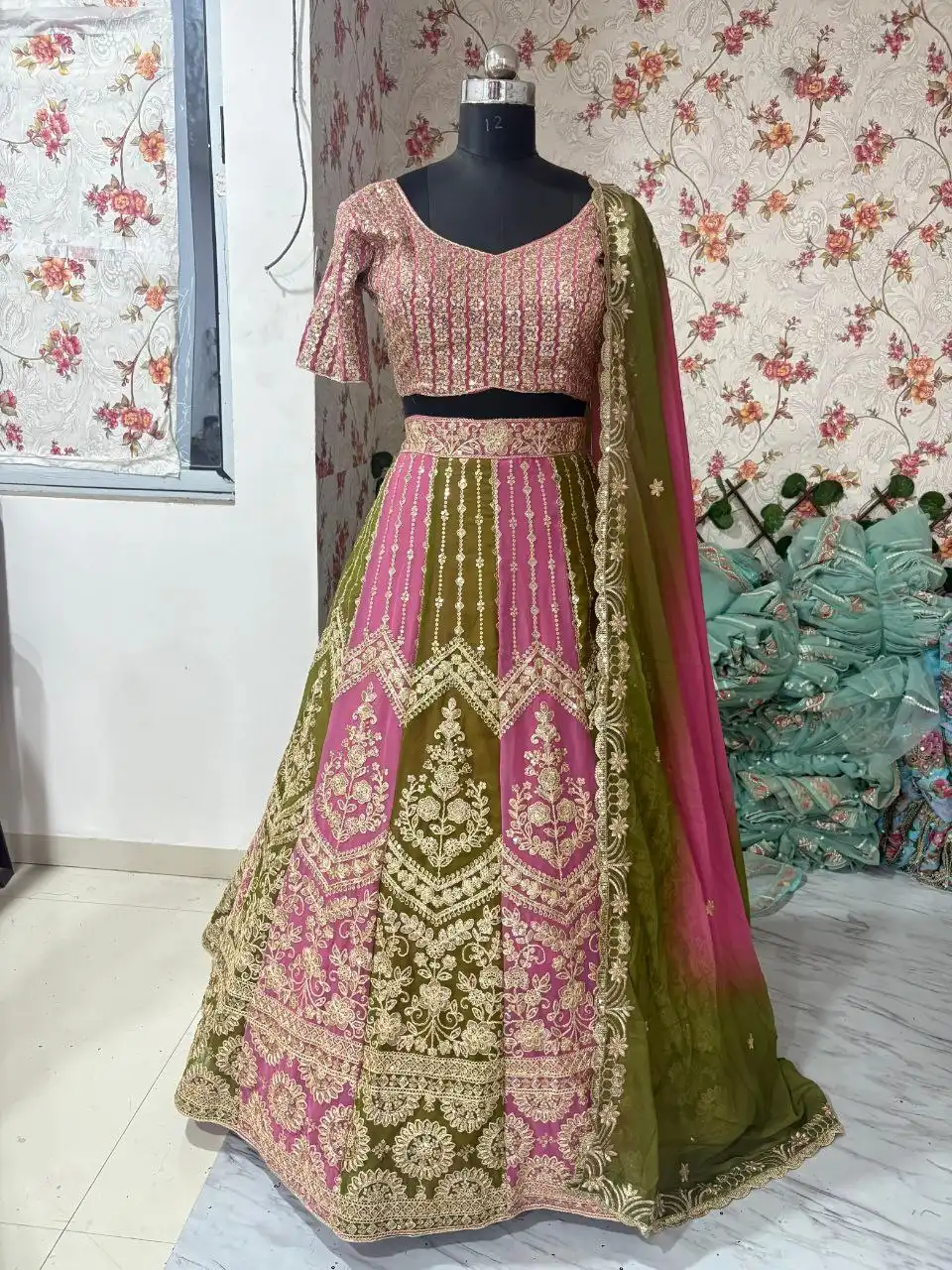 HCR 1094 Faux Georgette Wedding Lehenga Choli