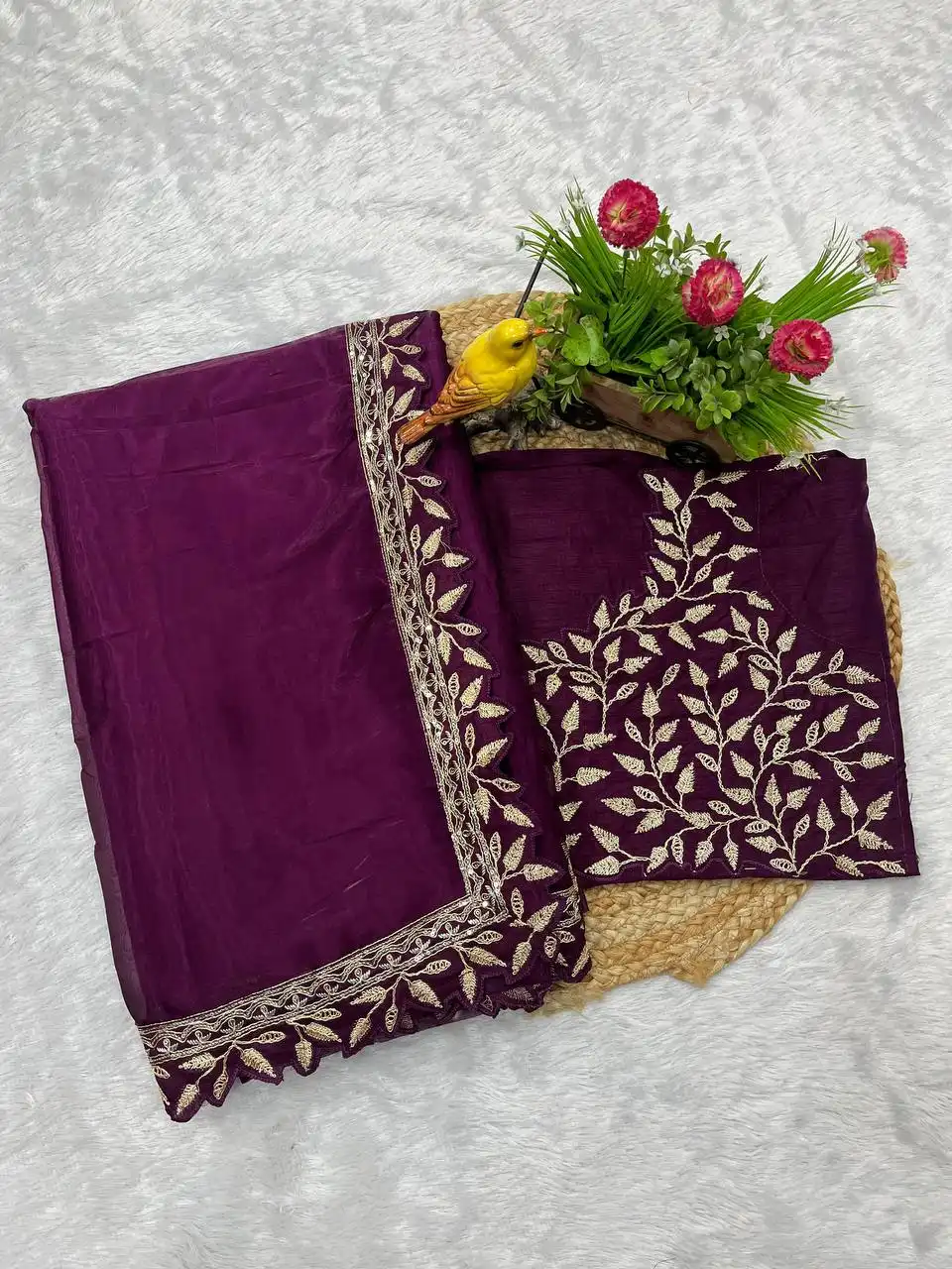 RBC 6023 Jimmy Chhu Saree With Embroidery Work