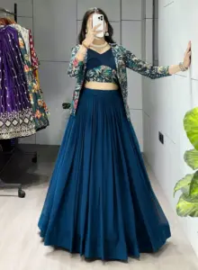 WMT 8210 Heavy Gorgette Party Wear Lehenga Choli